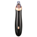 Handheld electric blackhead remover pore cleaner tool in black, gold, red, or white colour.
