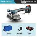 21V cordless tile vibrator machine with two batteries and charger for floor tiling