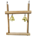 Natural solid wood bird stand 12x15cm for small birds photo colour
