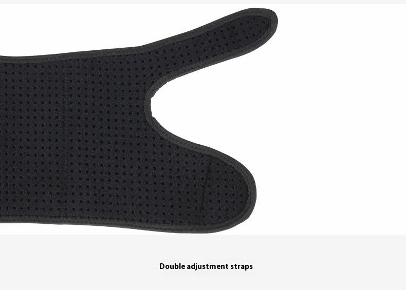 A pair of men's neoprene and aluminium plywood sports support gloves for joint and tendon protection.