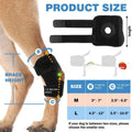 Black polyester pet leg guard for joint support in sizes L, M, and XL