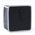 Foldable Oxford car wastebasket 22x22x15cm hanging from car seat with snap closures