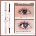 Double-headed silkworm eyeliner pen with stereoscopic star eyes design in pearlescent finish