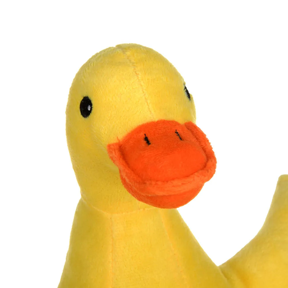Huayuan Pet yellow plush dog vocal toy with innocent eyes and chubby body for companionship
