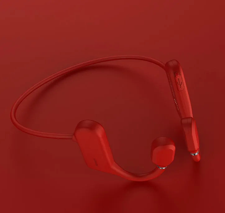 Non-ear wireless sports headphones in black, open-ear air conduction design with BK3266 chip and IPX4 rating