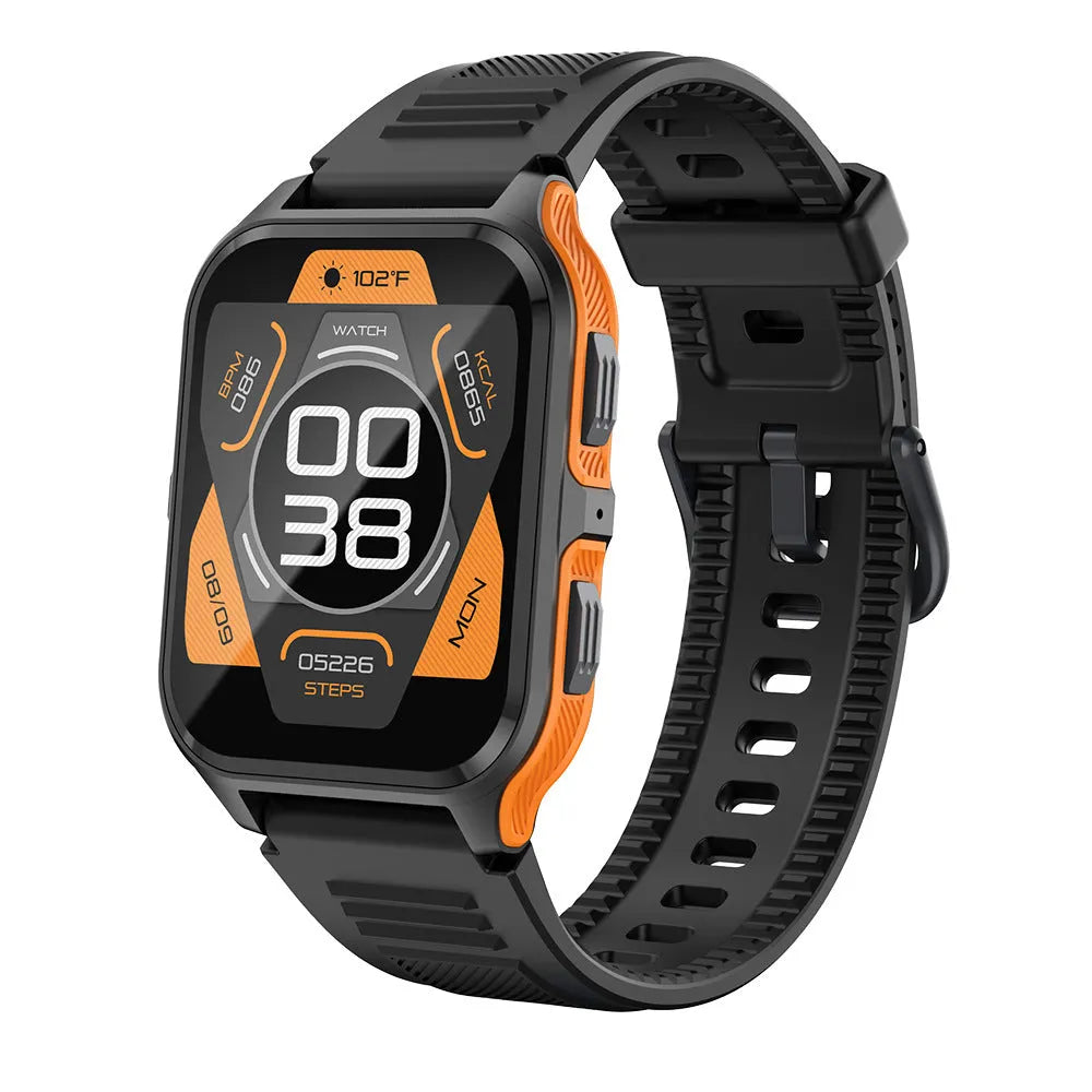 Smart bracelet with plastic body and TFT screen in black colour option on table