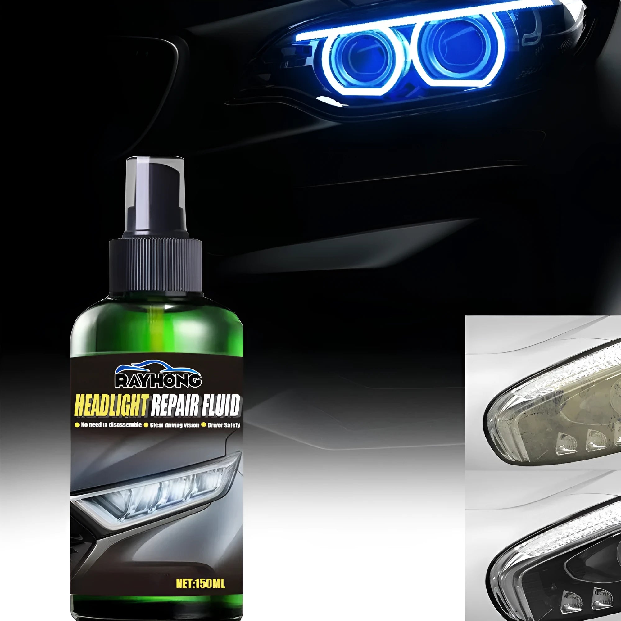 150ml bottle of car lamp repairing liquid for headlight restoration with nano titanium oxide formula