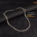 Titanium steel double-woven necklace with four-sided grinding, geometric pendant, OT buckle, unisex, 45-60cm