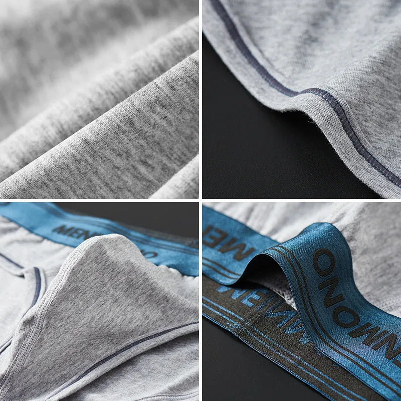 Men's low waist cotton briefs in a solid colour with contrast trim, shown in one of nine available colour combinations.
