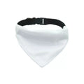 Blank white adjustable dog scarf for thermal transfer customisation with size options