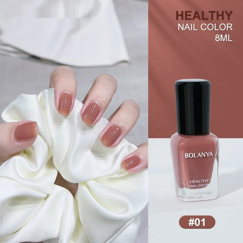 8ml water-based nail base coat in nude colour, quick-drying no-bake formula with peel-off removal