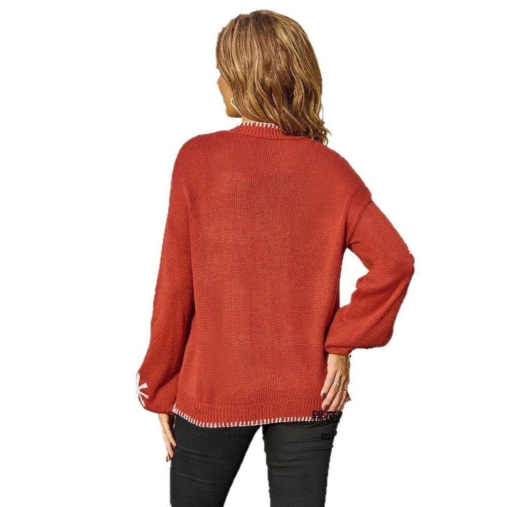 Women's plus size jacquard floral knitted coat cardigan in beige or orange colour options
