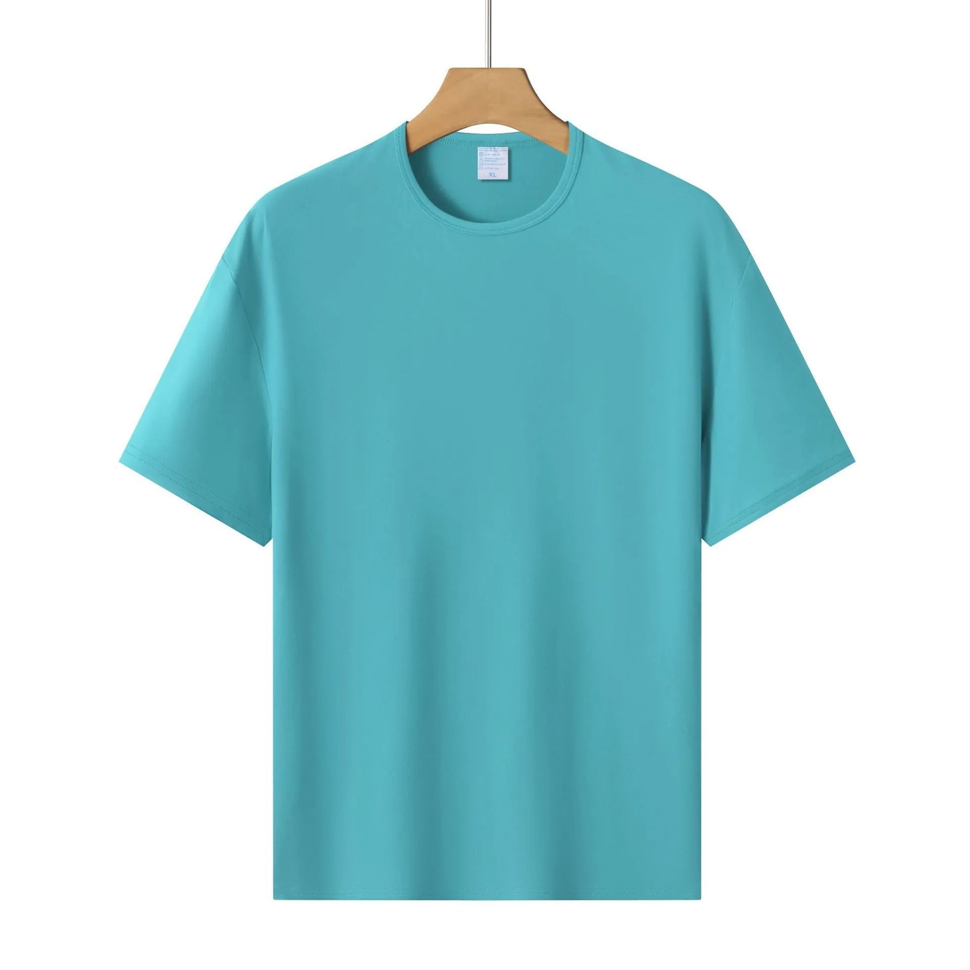 Loose fit modal colour short-sleeved T-shirt on a hanger, available in multiple solid colours.