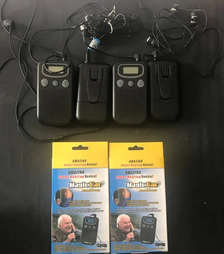 Digital hearing aid for elderly with Magic Ear technology, mobile design for daily use