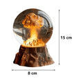 Atomic Bomb Explosion Lamp, 3D mushroom cloud LED night light in hand-painted resin, 15 x 8cm