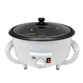 White coffee roasting machine with 750g capacity and 1200W power for home bean roasting