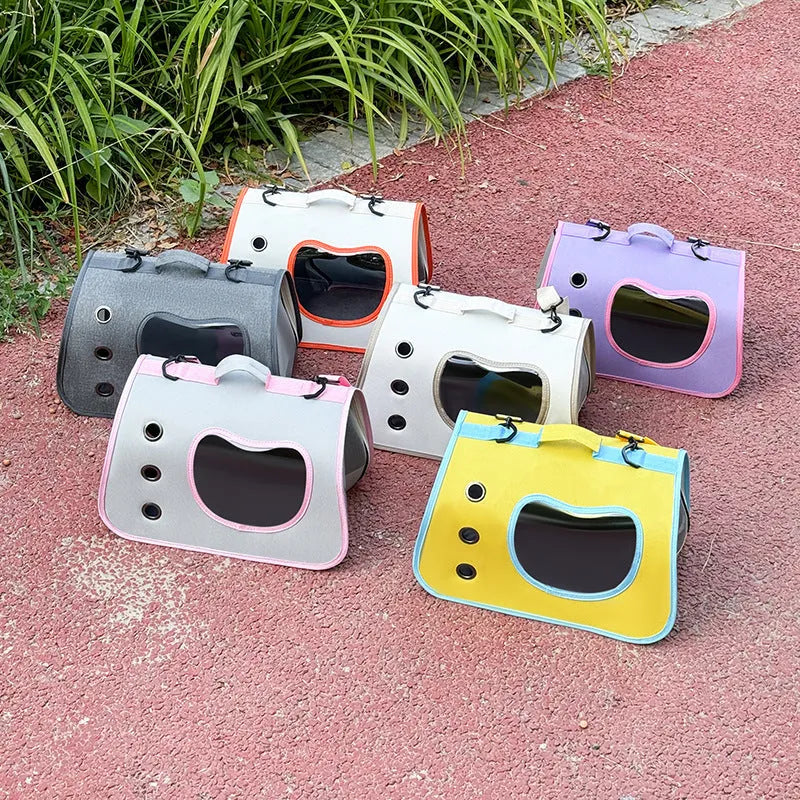 Oxford cloth pet crossbody bag in six colour options for medium-capacity pet transport