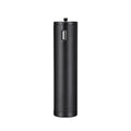 Black aluminium portable power bank with handle and 6800mAh capacity
