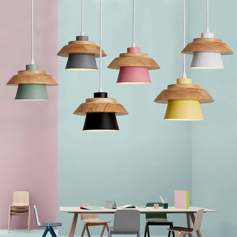 Nordic modern minimalist pendant light 200cm in black with warm bulb for dining room