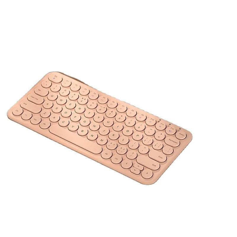 White ultra-thin wireless keyboard and mouse set with a single USB receiver on a wooden desk.