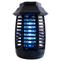 Black aromatherapy mosquito lamp with plug adaptors for multiple regions.