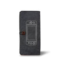 Black felt pouch for Nintendo Switch with game card slots and double layer storage design