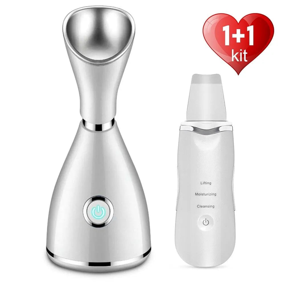 White nano ionic facial steamer 170x110x175mm with thermal spray and one-key switch