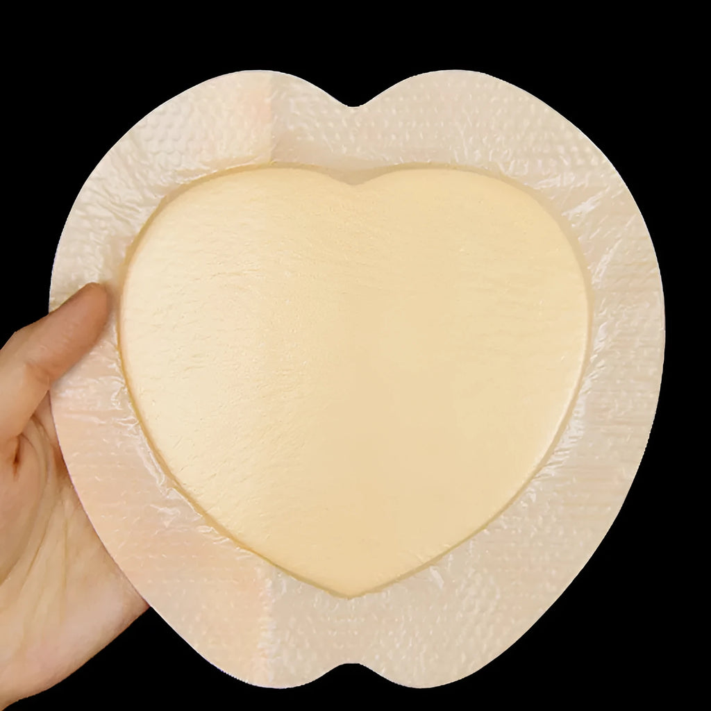 Skin-coloured silicone gel foam bedsore dressing for pressure ulcer prevention