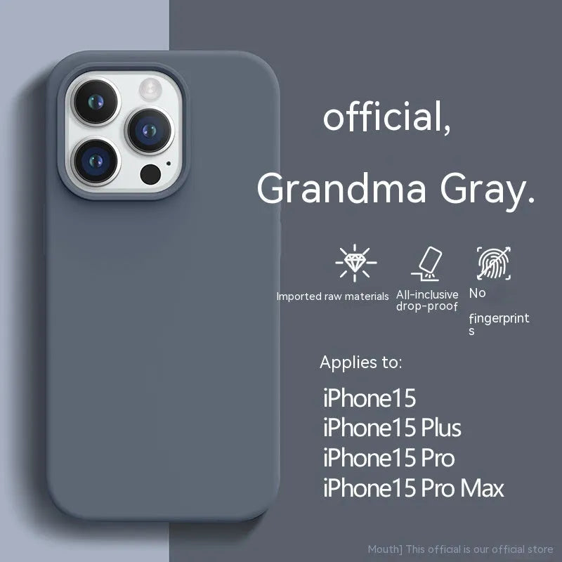 Frosted liquid silicone phone case with heat dissipation and anti-fingerprint finish for iPhone
