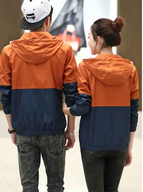 Men's lightweight hooded casual jacket in acetate fibre, available in eight colours and sizes S to XXXL for spring and autumn.