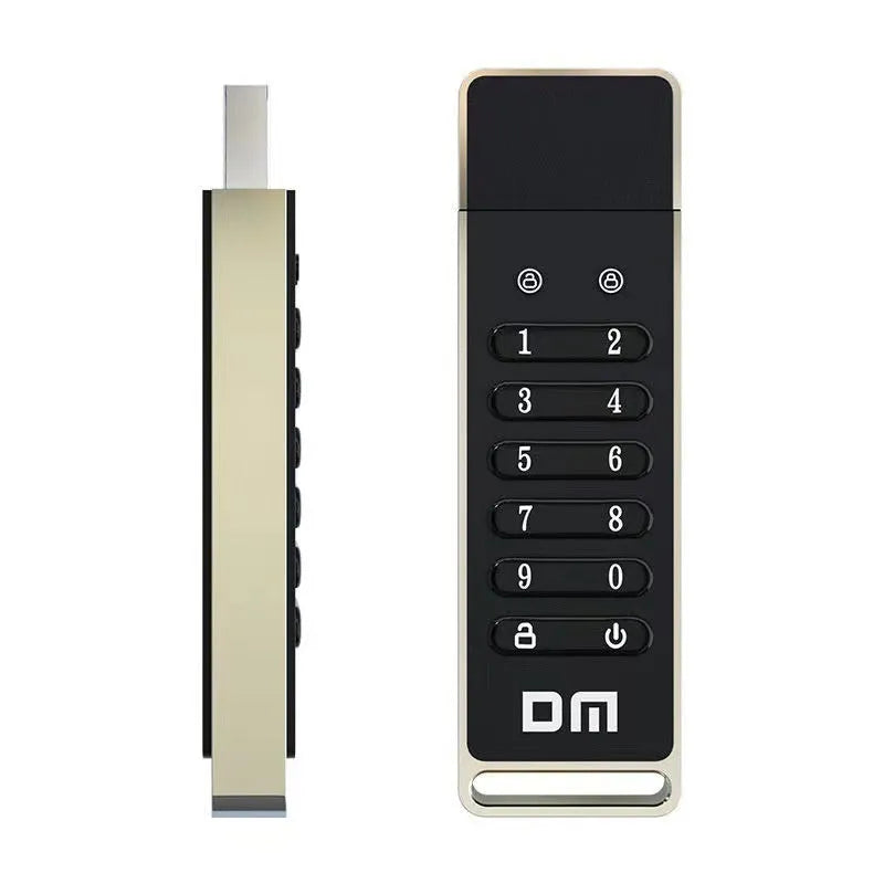 64GB metal fingerprint security USB flash drive with digital encryption