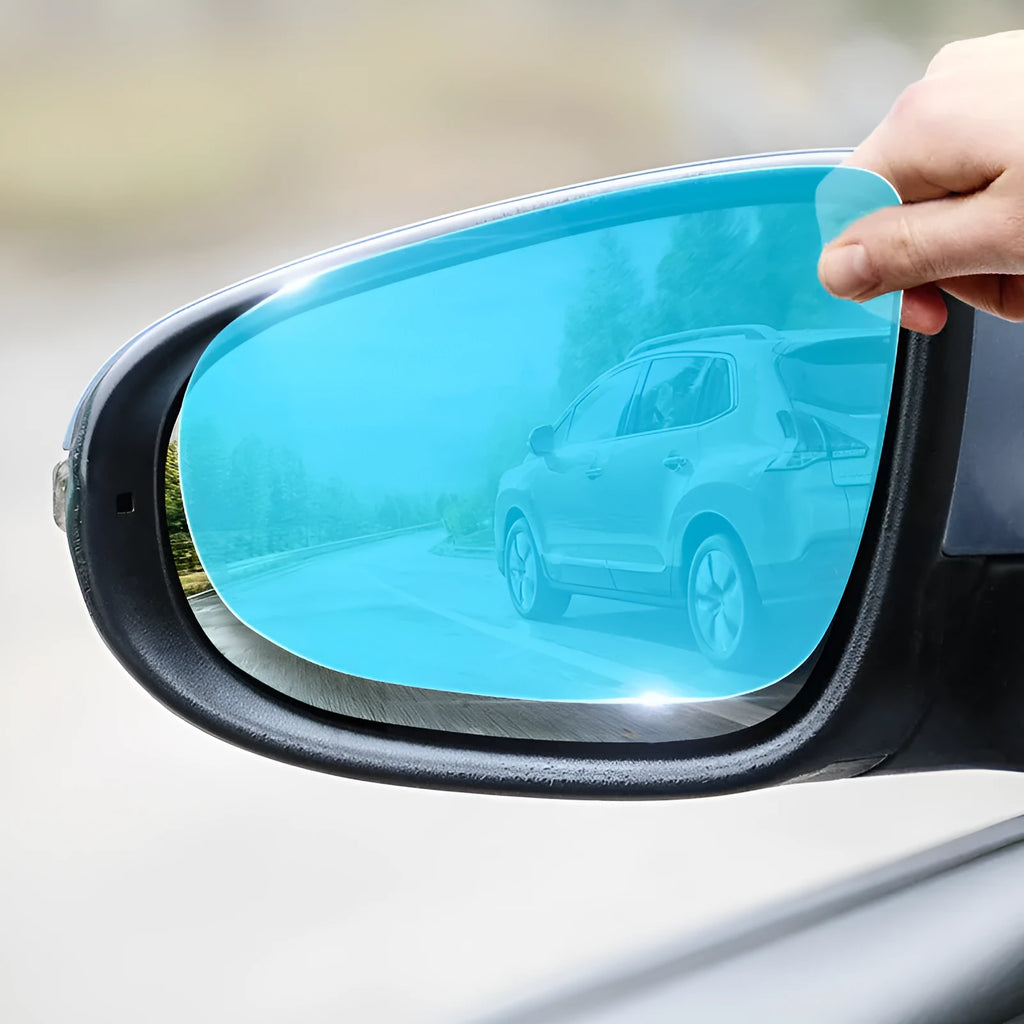 Transparent rain proof film for automobile rearview mirror made of optical grade PET