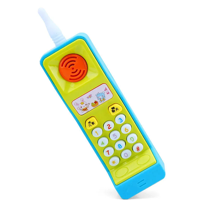 Children's battery-powered cartoon animal toy with sound and light functions for educational play.