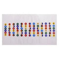 Guitar fretboard sticker with note labels for 6-string acoustic or electric guitar in black finish