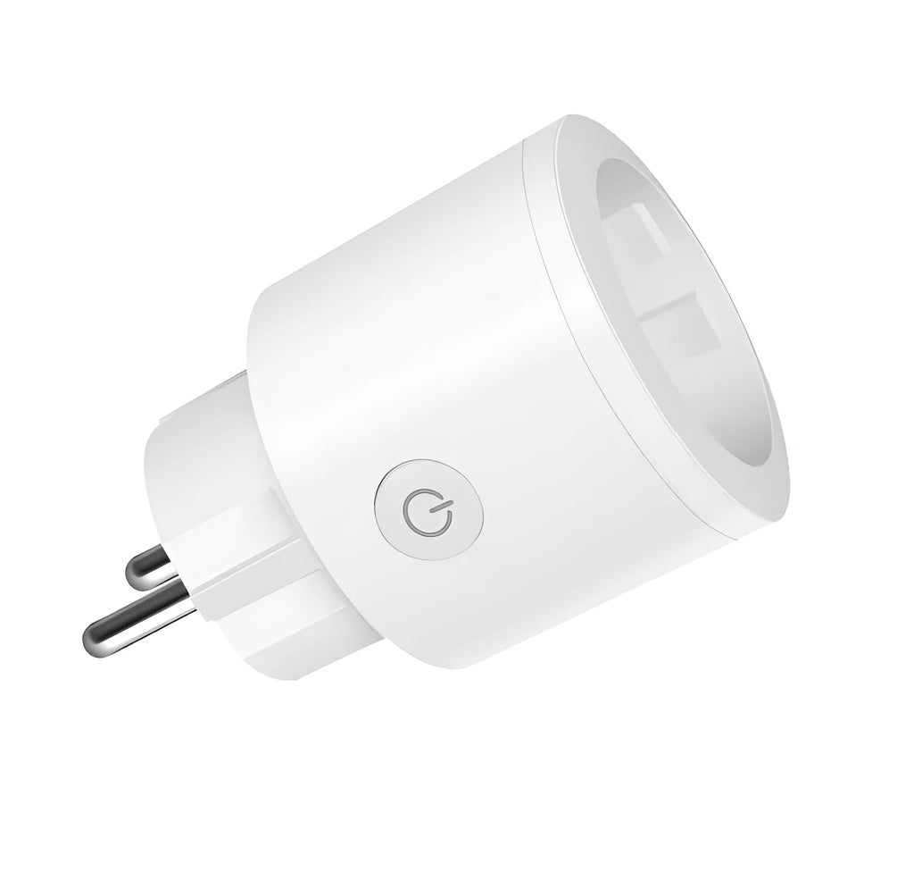 European smart socket converter WiFi 10A EU plug with V0 fire-rated shell white colour