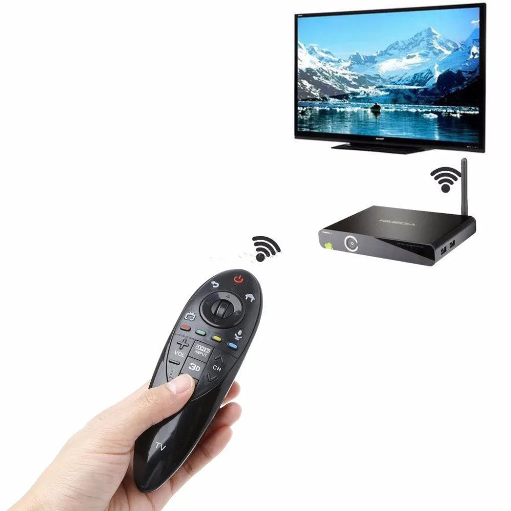 Black LG AN-MR500G TV remote control replacement on white background.