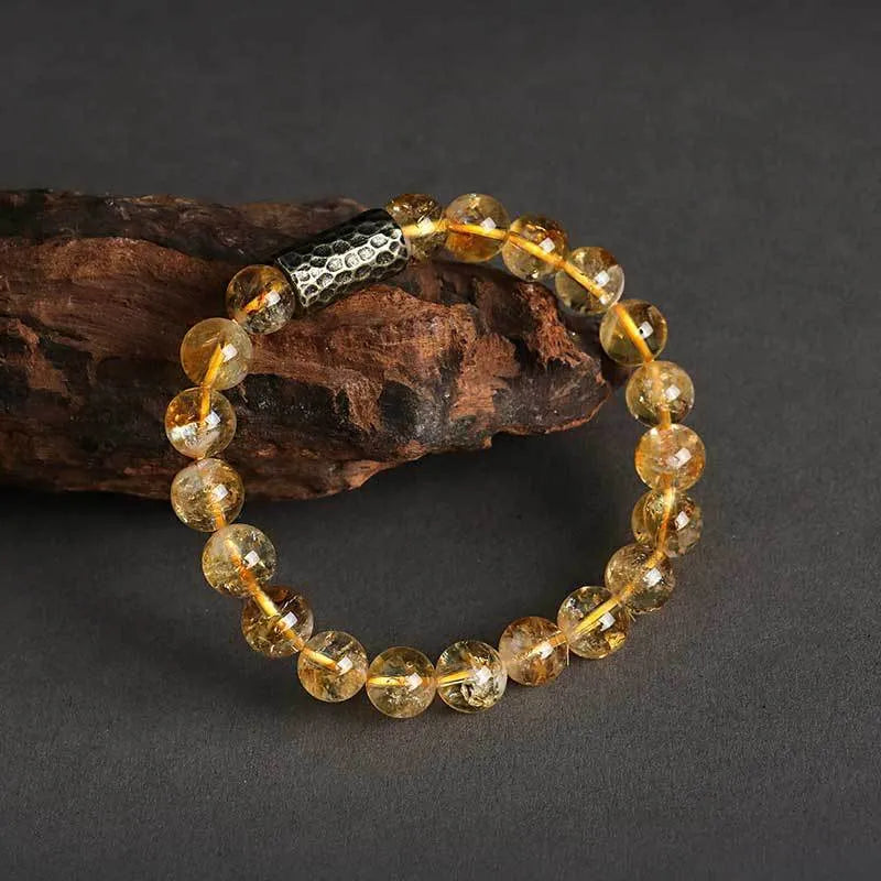 Bodhi yellow tower crystal double ring bracelet retro unisex jewellery