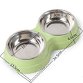 Round two-in-one dog bowl in straw material, blue colour, 24.5x13.5x4.6cm dimensions