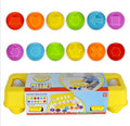 Children's educational twist egg toy set with plastic eggs in bag for learning letters and numbers