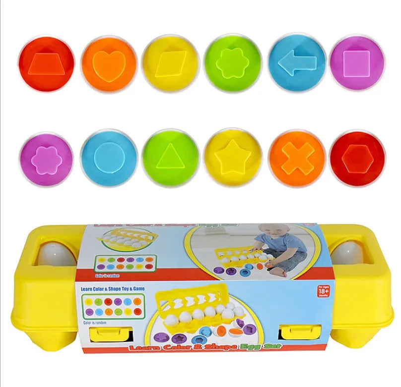 Children's educational twist egg toy set with plastic eggs in bag for learning letters and numbers