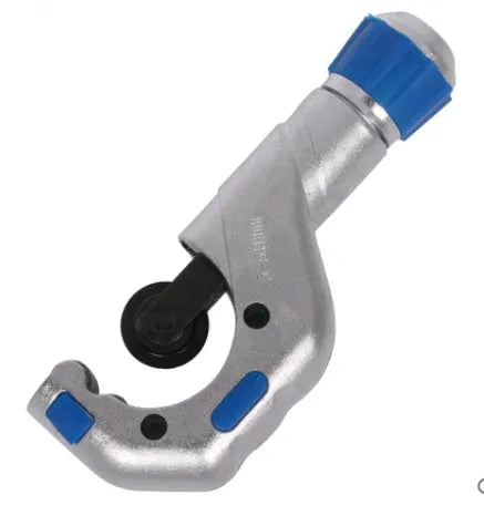 Stainless steel pipe cutter with single blade for cutting copper pipes, available in large and small sizes