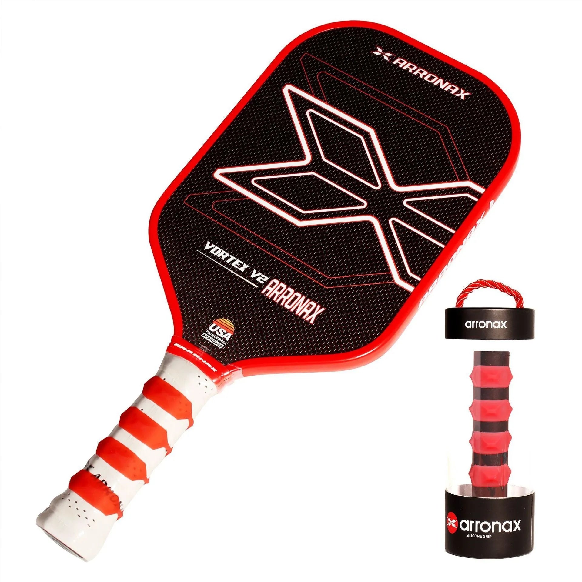 Silicone rubber racket grip with buckle closure in seven colour options