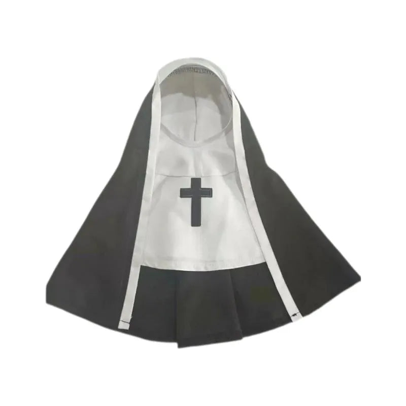 Black and white nun costume for small to medium dogs on Halloween