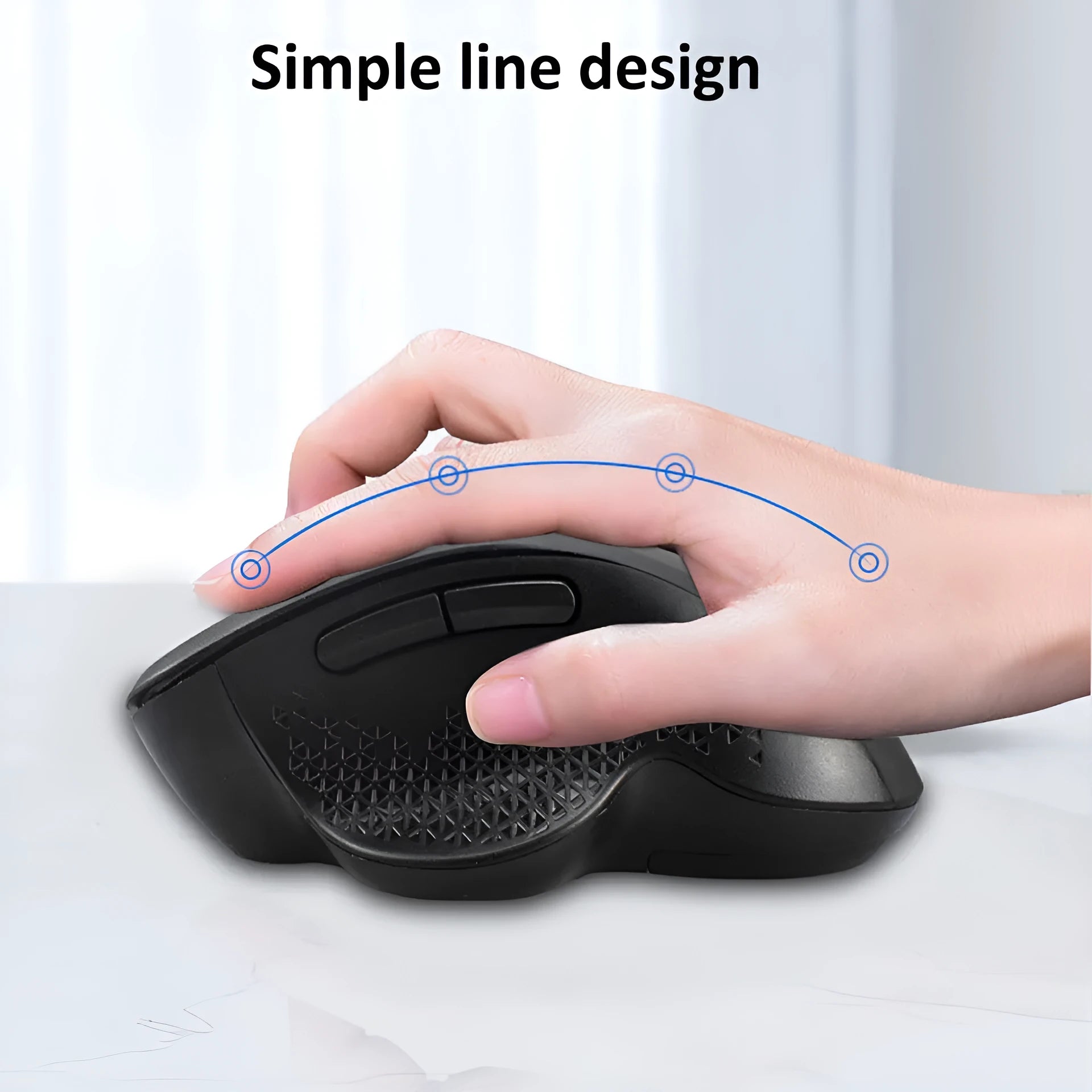 Black or grey self-charging wireless laptop mouse with USB cable, compact 112mm design