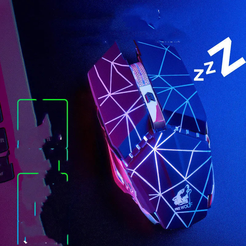 Rechargeable wireless gaming mouse with adjustable DPI and mechanical switches