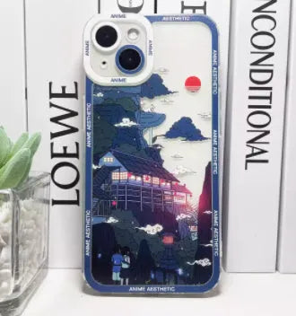 TPU anime cartoon phone case in style 01 for iPhone, anti-drop protective cover