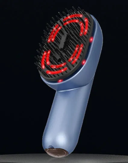 Atomised massage comb for head with three-speed settings and USB Type-C charging port.