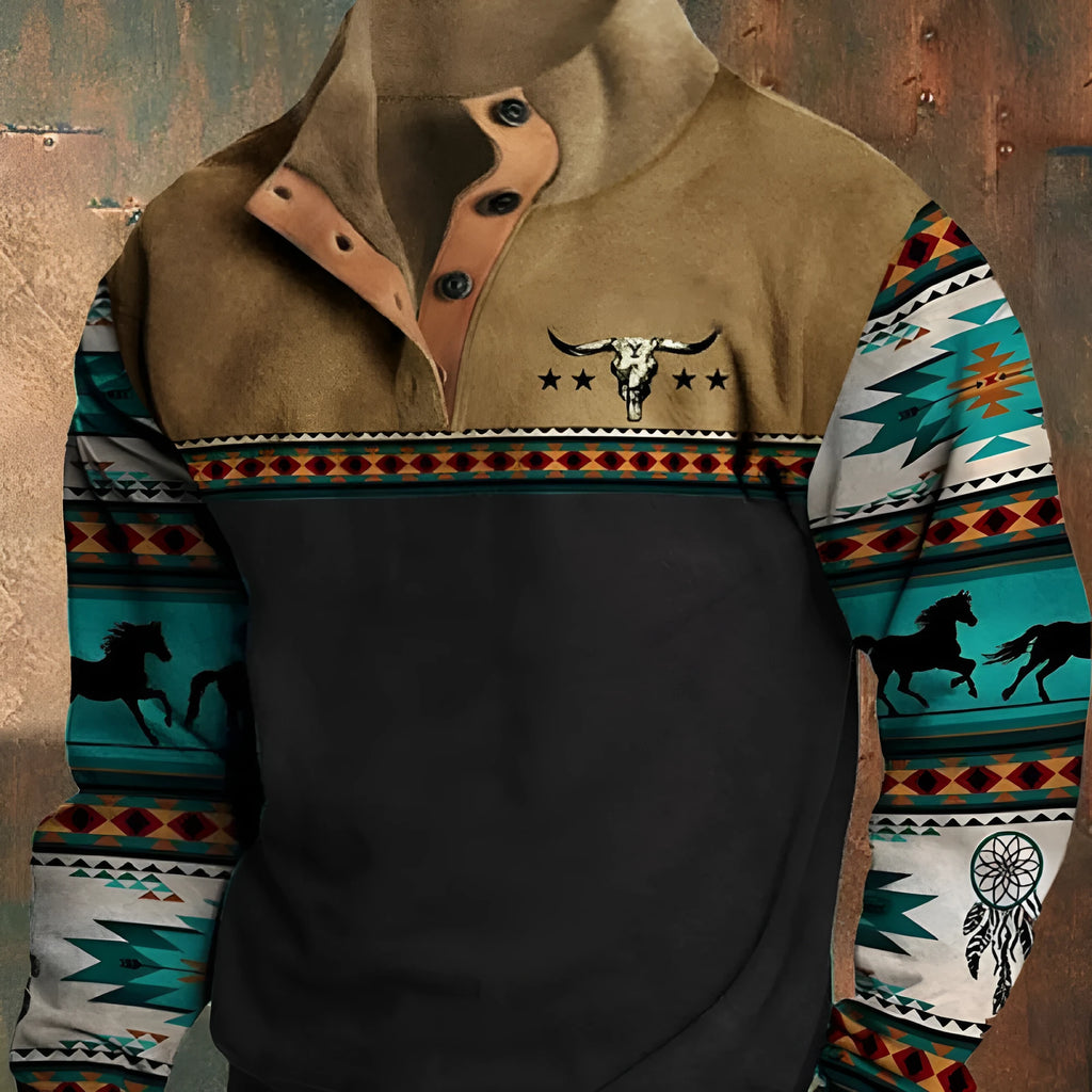 Men's 3D printed casual sweatshirt in polyester, long sleeve pullover, sizes XXS to 6XL