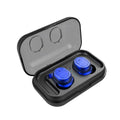 Touch control Bluetooth wireless headset with earbuds in black, white, red, or blue colours