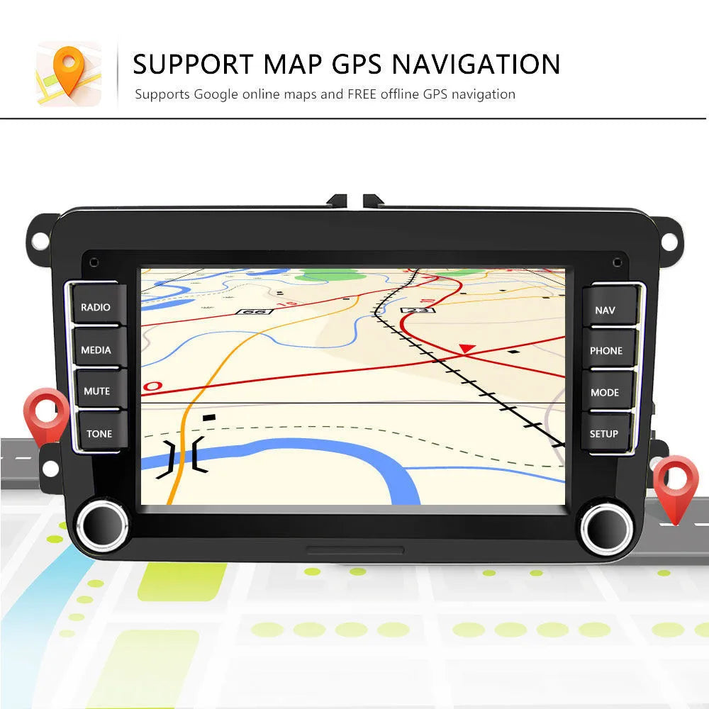 7-inch universal Volkswagen Android car stereo touchscreen head unit display